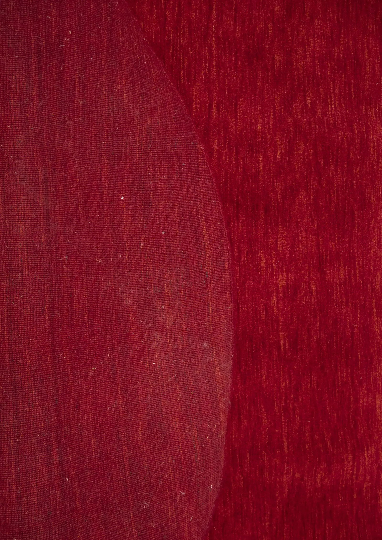 Red Modern Solid 6X6 Gabbeh Oriental Round Rug - 10