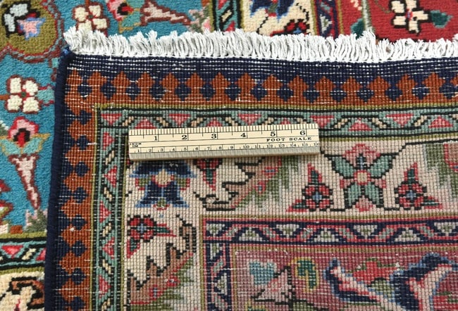 Vintage Purple-navy Floral Traditional 9'8X12'4 Tabriz Persian Rug - 11