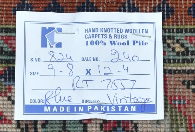 Vintage Purple-navy Floral Traditional 9'8X12'4 Tabriz Persian Rug - 13