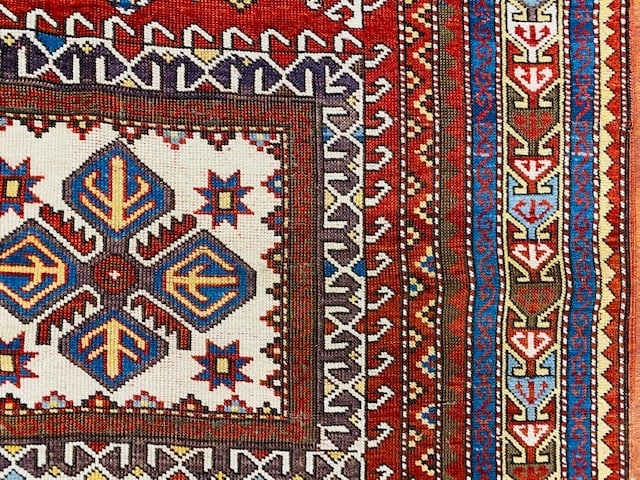 Antique Dated Kazak prayer rug-3427 - 5