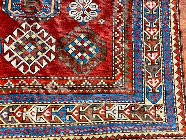 Antique Dated Kazak prayer rug-3427 - 6