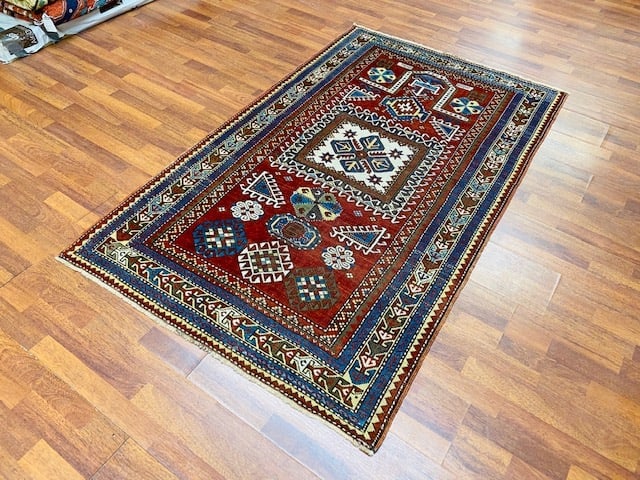 Antique Dated Kazak prayer rug-3427 - 7