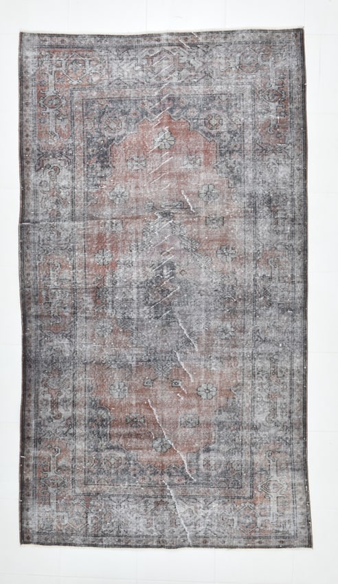 4'10'' X 8'8'' Handmade Vintage Wool Rug - 4826 (1 of 20)