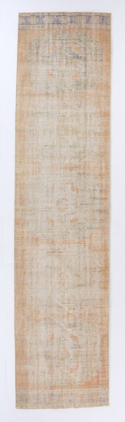 2'7'' X 10'11'' Turkish Vintage Runner Rug - 18528: Title: 2'7'' X 10'11'' Turkish Vintage Runner Rug - 18528 Description:2'7'' X 10'11'' Turkish Vintage Runner Rug - 18528 Origin:Turkiye Date/Period:1960-90 Materials:Wool,Cotton Dimension:2'7''X10'11'