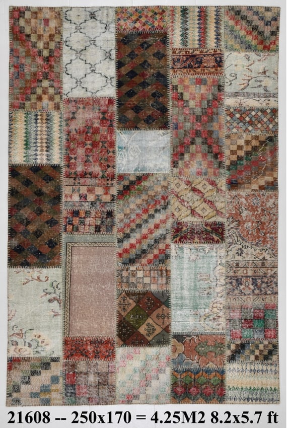 5'6'' X 8'2'' Handmade Vintage Wool Rug - 21608 (1 of 20)