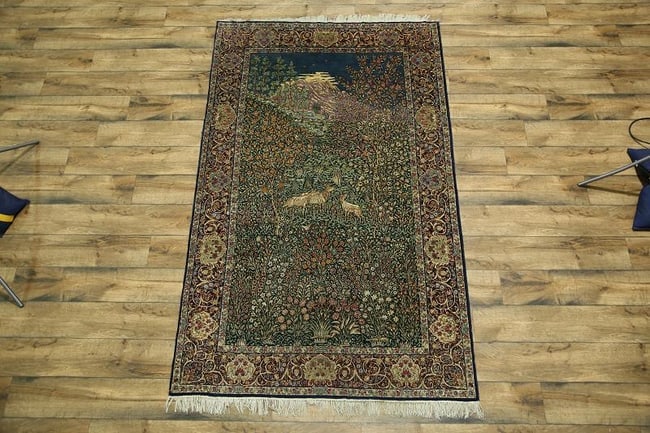 Pre-1900 Collectible Antique 5X8 Kerman Ravar Persian Area Rug: Title:Pre-1900 Collectible Antique 5X8 Kerman Ravar Persian Area RugOrigin:A Beautiful Genuine Iran ( Persia ) Kerman rug is Hand Knotted by skillful weavers in Iran ( Persia ) with 100% Wool