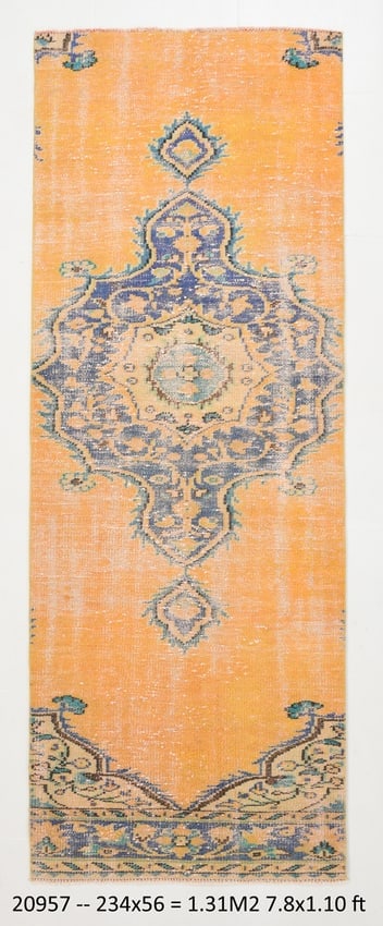 1'10'' X 7'8'' Handmade Vintage Wool Rug - 20957 (1 of 20)