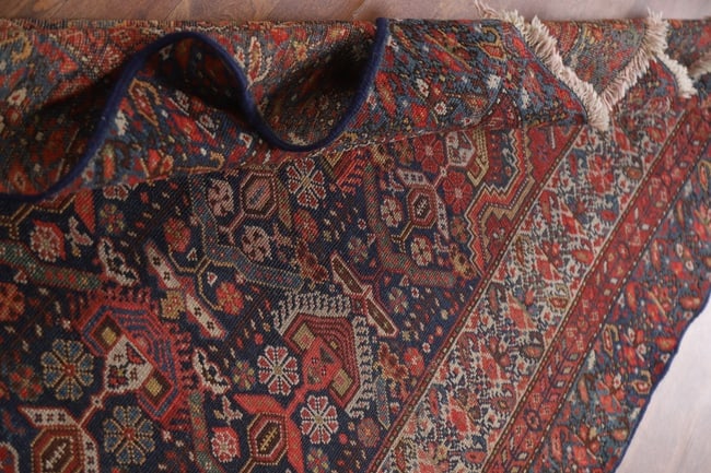 Pre-1900 Antique Vegetable Dye Bakhtiari Persian Rug 5X6 - 17