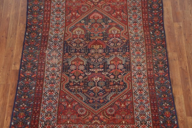 Pre-1900 Antique Vegetable Dye Bakhtiari Persian Rug 5X6 - 4