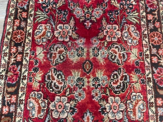 Antique Persian Long Hamadan Runner-3259 - 2