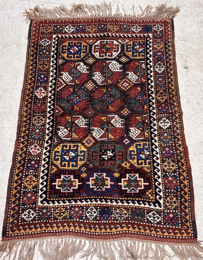 Hand-Knotted Antique Persian Quchan Tribal Geometric Oriental Wool Area Rug 4'3" X 6'11" - 6