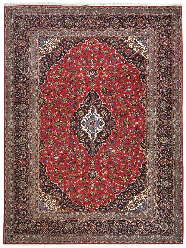 Vintage Red Floral Traditional 10X13 Kashan Persian Rug: Title: Vintage Red Floral Traditional 10X13 Kashan Persian RugDescription:Hand-knotted in Persia with eXceptional traditional craftsmanshipElegant floral design showcasing a timeless traditional