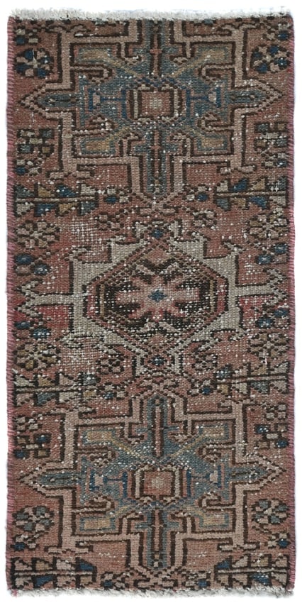 Semi Antique Muted Floral 1X2 Distressed Vintage Oriental Rug: Title: Semi Antique Muted Floral 1X2 Distressed Vintage Oriental RugDescription:Hand-knotted semi-antique Oriental rug made using traditional craftsmanshipFloral pattern with classic Oriental styling