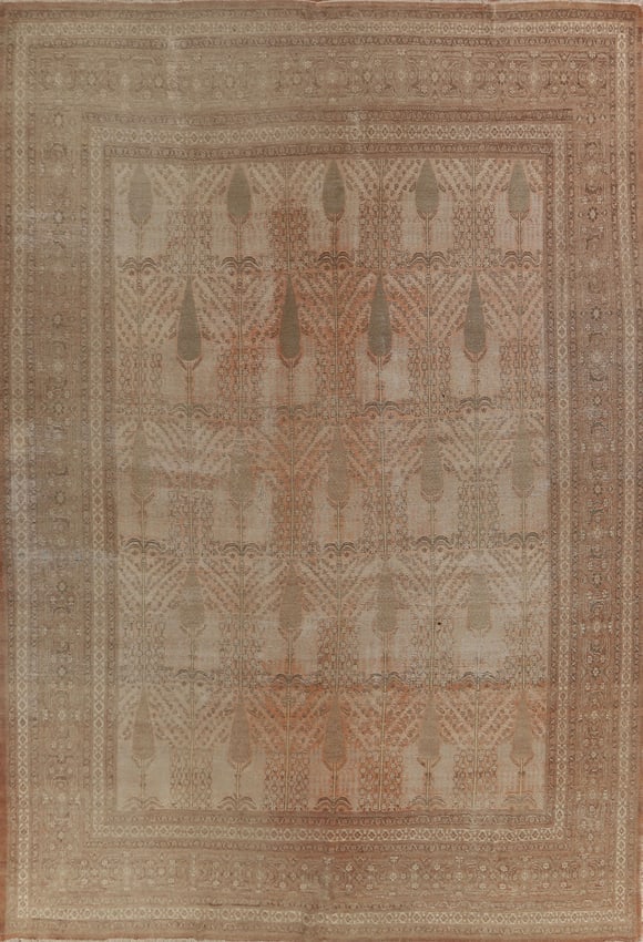 Pre-1900 Antique Tabriz Haj Jalili Vegetable Dye Persian Rug 11X15: Title:Pre-1900 Antique Tabriz Haj Jalili Vegetable Dye Persian Rug 11X15 Origin:A Beautiful Genuine Iran ( Persia ) Tabriz (Haj Jalili) rug is Hand Knotted by skillful weavers in Iran ( P