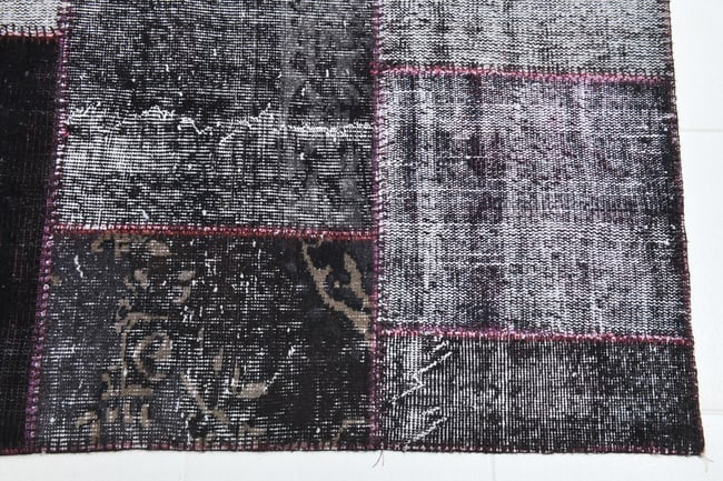 8'4'' X 11'5'' Handmade Vintage Wool Patchwork Rug - 582 - 11