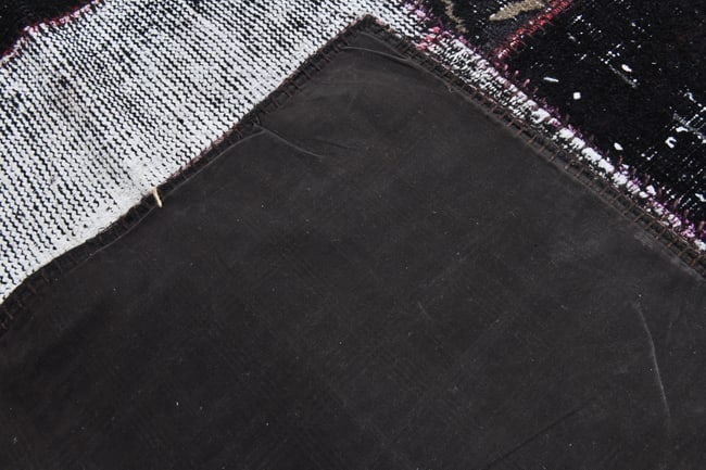 8'4'' X 11'5'' Handmade Vintage Wool Patchwork Rug - 582 - 12