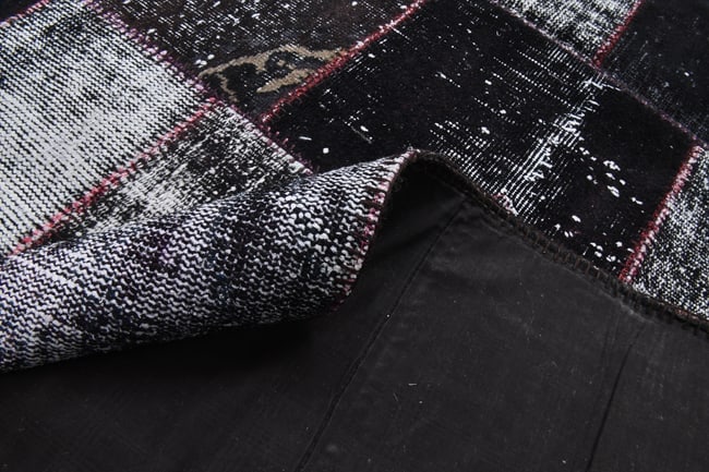 8'4'' X 11'5'' Handmade Vintage Wool Patchwork Rug - 582 - 15