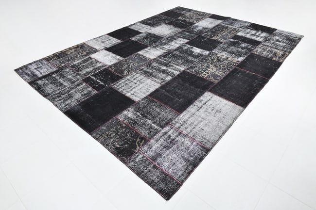 8'4'' X 11'5'' Handmade Vintage Wool Patchwork Rug - 582 - 17