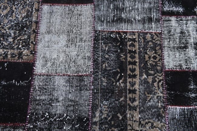 8'4'' X 11'5'' Handmade Vintage Wool Patchwork Rug - 582 - 7