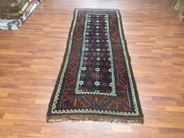 Antique Persian Baluch Runner-4844 - 8