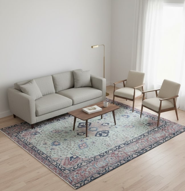 Antique Muted Cream Traditional 7'11 X 9'2 Oriental Area Rug - 2