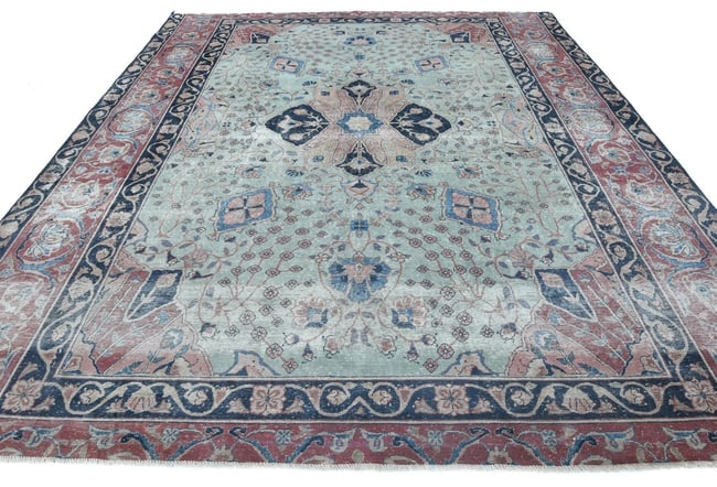 Antique Muted Cream Traditional 7'11 X 9'2 Oriental Area Rug - 3
