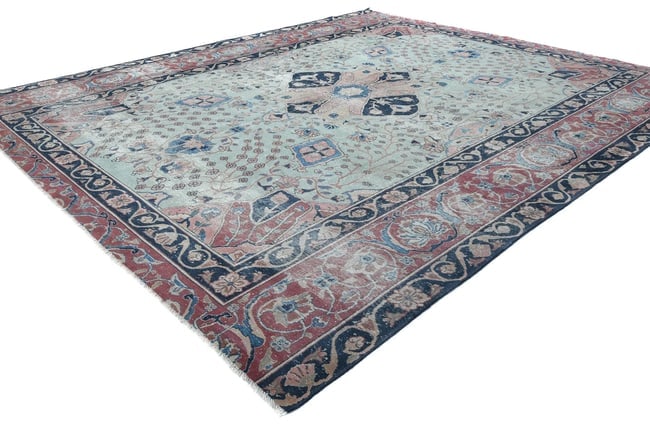 Antique Muted Cream Traditional 7'11 X 9'2 Oriental Area Rug - 4