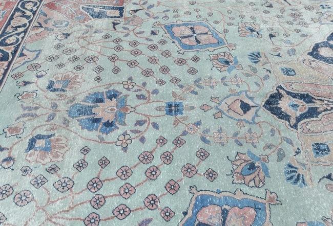 Antique Muted Cream Traditional 7'11 X 9'2 Oriental Area Rug - 7