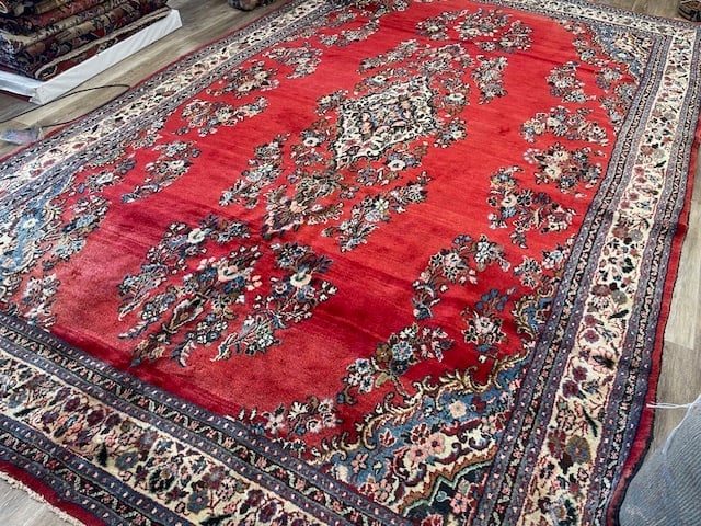 Antique Persian large size hamadan Rug-2092: Title:Antique Persian large size hamadan Rug-2092Description:Beautiful large size antique Persian Hamadan from west of Persia, size 9 ft. 9 inches by 15 ft. 5 inches, circa 1950 in eXcellent