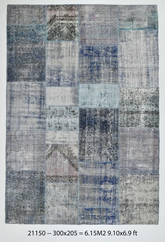 6'8'' X 9'10'' Handmade Vintage Wool Rug - 21150 (1 of 20)