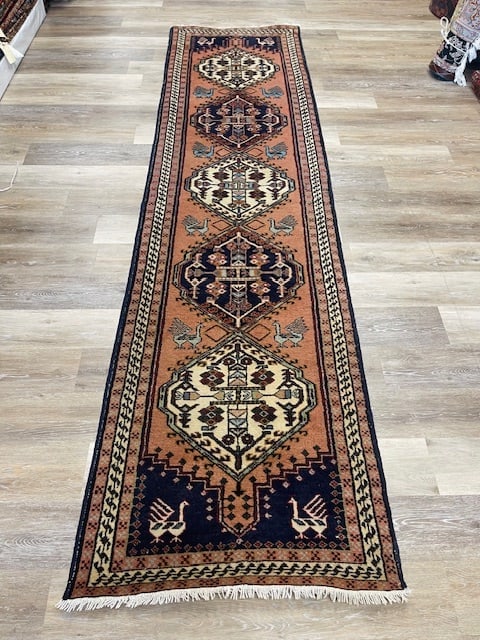 Vintage Persian Mashkin Runner-2917: Title:Vintage Persian Mashkin Runner-2917 Description:Beautiful Tribal Vintage Persian Mashkin rug from northwest Persia, size 2 ft. 5 inches by 12 ft. 4 inches, circa 1980 in eXcellent condition with