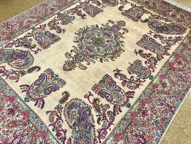 Persian Kerman Hand Knotted Semi-Antique Oriental Rug 9'9" X 12'3" - 11