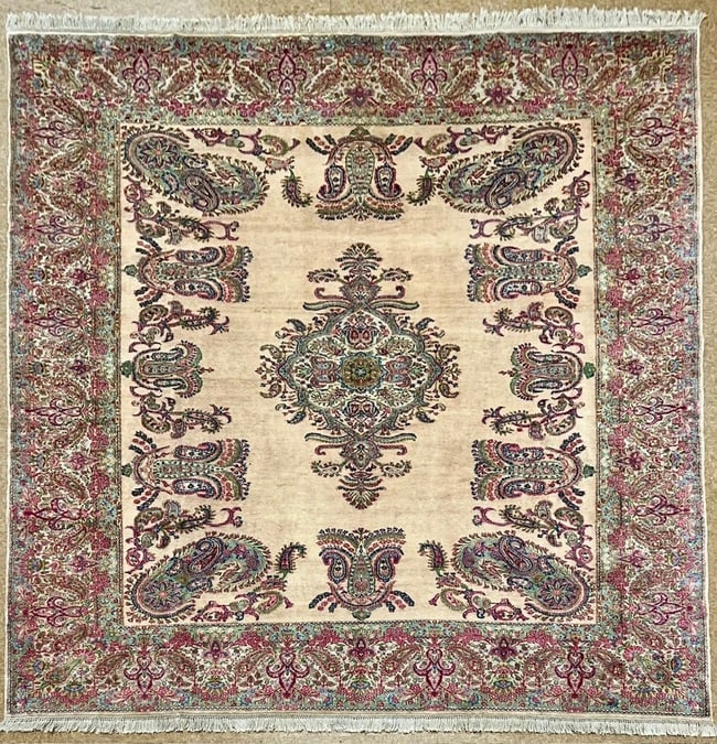 Persian Kerman Hand Knotted Semi-Antique Oriental Rug 9'9" X 12'3" - 3