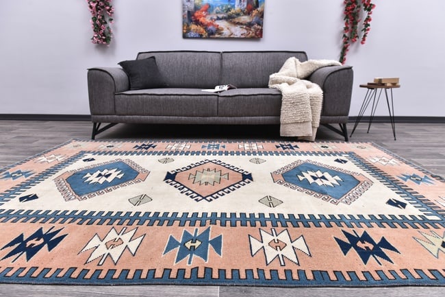 6'0'' X 8'7'' Handmade Vintage Wool Rug - 245341 (1 of 15)