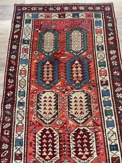 Antique Dated Karabagh Caucasian Rug - 4