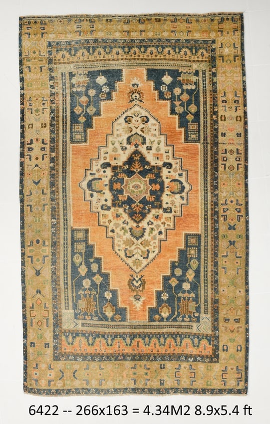 5'4'' X 8'8'' Unique Handmade Vintage Rug - 6422 (1 of 18)