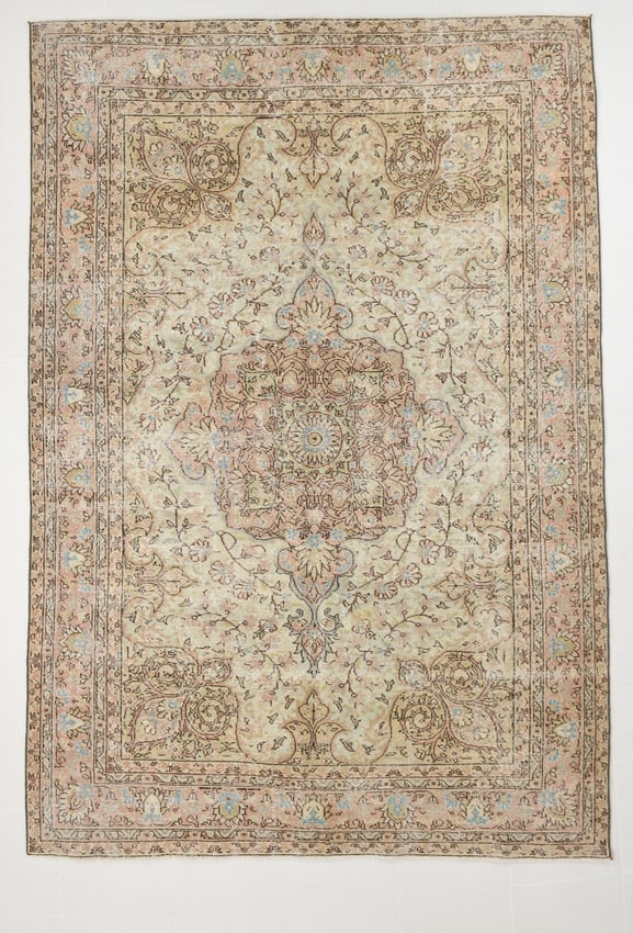 6'9'' X 9'10'' Handmade Vintage Wool Rug - 17745 (1 of 20)