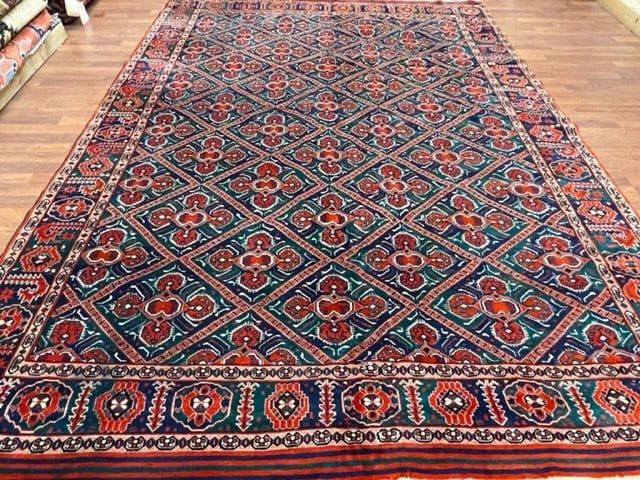Antique Persian Turkoman Rug-4489: Title:Antique Persian Turkoman Rug-4489 Description:Beautiful antique persian Turkoman rug from northeast Persia, size 6 ft. 7 inches by 9 ft. 5 inches, circa 1940, eXcellent condition with a good pil