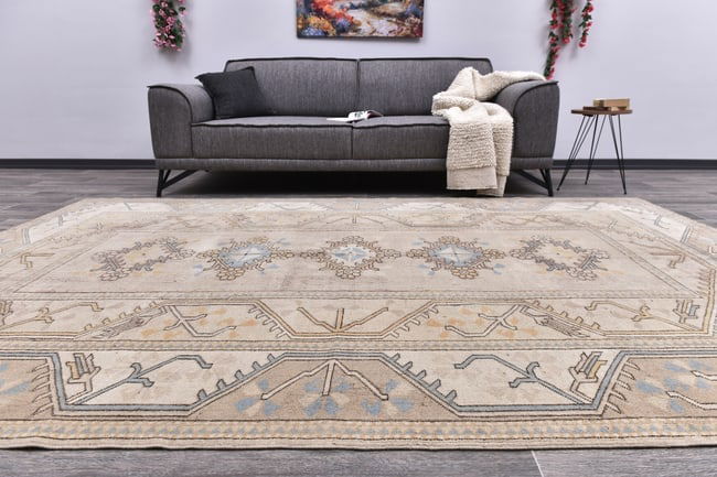 6'7'' X 9'11'' Handmade Vintage Wool Rug - 245362 (1 of 14)