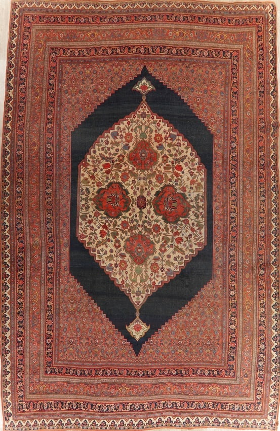 Pre-1900 Antique Bidjar Halvaei Persian Large Rug 12X18 (1 of 20)
