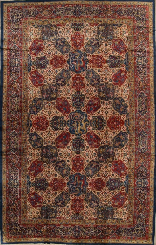 Antique Vegetable Dye 12X20 Agra Taj-Mahal Oriental Area Rug - 10