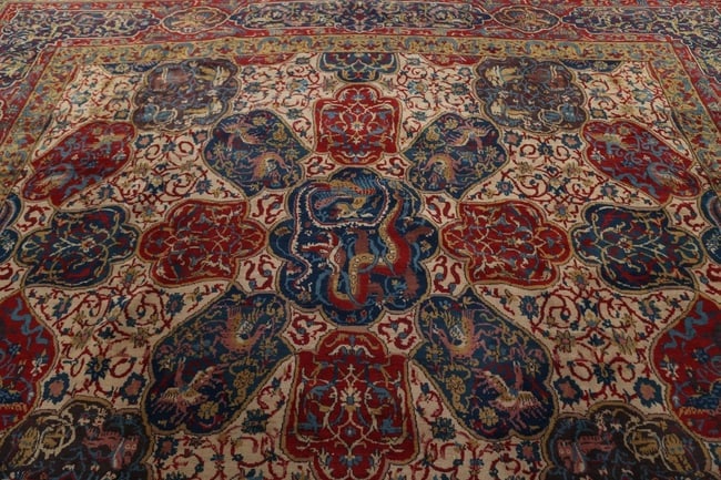 Antique Vegetable Dye 12X20 Agra Taj-Mahal Oriental Area Rug - 19