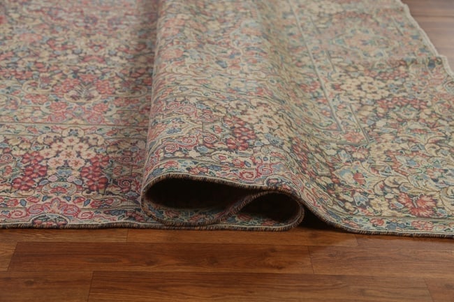 Antique Floral Kerman Persian Area Rug 9X12 - 12