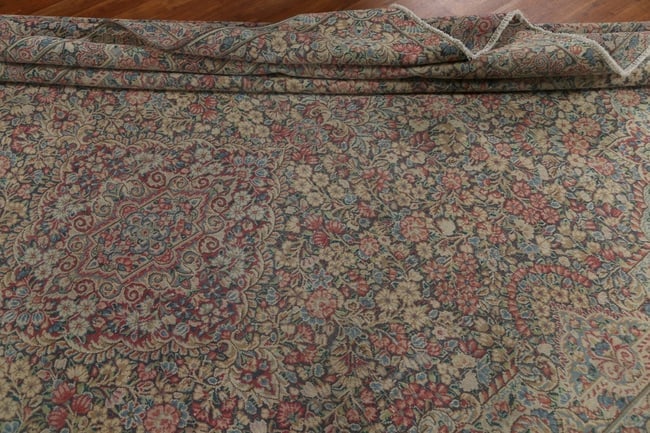 Antique Floral Kerman Persian Area Rug 9X12 - 17
