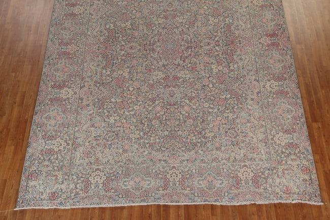 Antique Floral Kerman Persian Area Rug 9X12 - 6