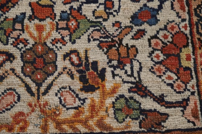 Pre-1900 Antique Vegetable Dye Mahal Persian Area Rug 8X12 - 11