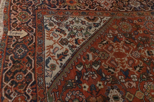 Pre-1900 Antique Vegetable Dye Mahal Persian Area Rug 8X12 - 13