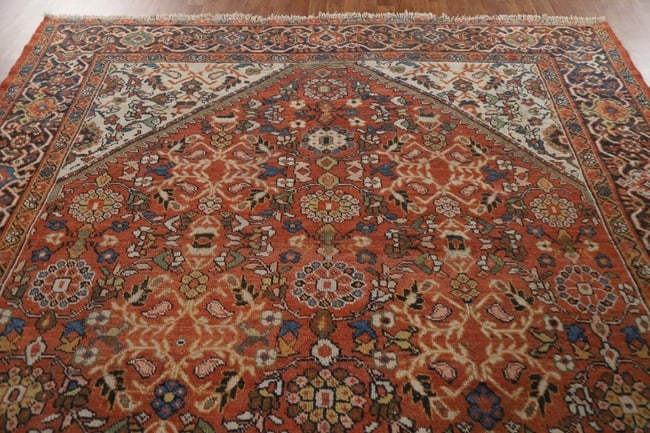 Pre-1900 Antique Vegetable Dye Mahal Persian Area Rug 8X12 - 15