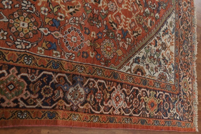 Pre-1900 Antique Vegetable Dye Mahal Persian Area Rug 8X12 - 16