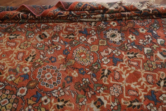Pre-1900 Antique Vegetable Dye Mahal Persian Area Rug 8X12 - 19